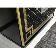 QUEEN BLACK BEDROOM SET