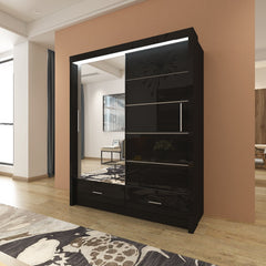 High Gloss Sycylia Wardrobe 150cm/208cm/255cm