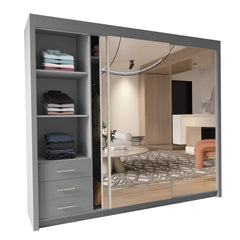 Chicago MODERN 2&3 Sliding Doors Wardrobe available in 90cm/100cm/120cm/150cm/180cm/203cm/250cm