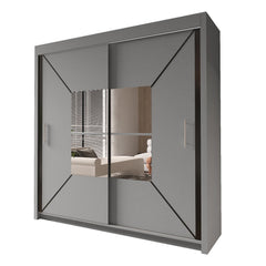 Nicole Double Mirror Sliding Doors Wardrobe 120cm/150cm/180cm/203cm