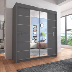 Lisbon Sliding Door Wardrobe White 150cm/180cm/203cm/250cm