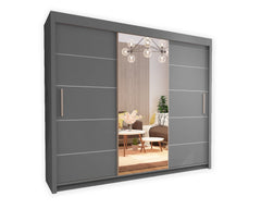 Lisbon Sliding Door Wardrobe White 150cm/180cm/203cm/250cm