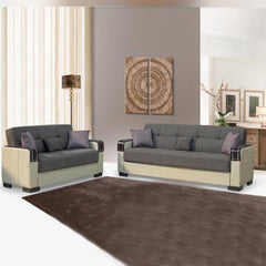 MALTA BROWN 3+2 SOFA BED with Storage