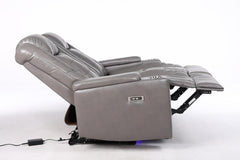 Orlando Electric Leather Sofa (Black, Grey ,Brown) /LED LIGHTS/WIRELESS CHARGER