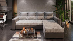 London Cornor L Shape Sofa Bed With Storage Space