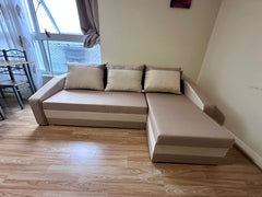 London Cornor L Shape Sofa Bed With Storage Space