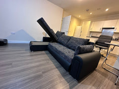 London Cornor L Shape Sofa Bed With Storage Space