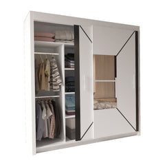 Nicole Double Mirror Sliding Doors Wardrobe 120cm/150cm/180cm/203cm