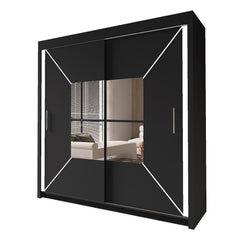Nicole Double Mirror Sliding Doors Wardrobe 120cm/150cm/180cm/203cm