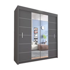Lisbon Sliding Door Wardrobe White 150cm/180cm/203cm/250cm
