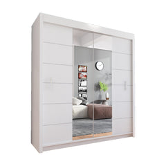 Lisbon Sliding Door Wardrobe White 150cm/180cm/203cm/250cm