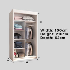 Chicago MODERN 2&3 Sliding Doors Wardrobe available in   90cm/100cm/120cm/150cm/180cm/203cm/250cm