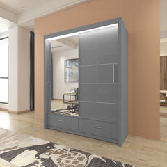 High Gloss Sycylia Wardrobe 150cm/208cm/255cm