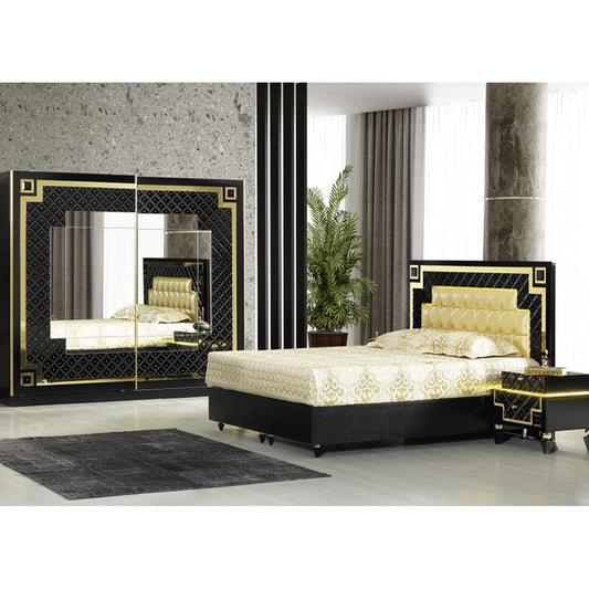 QUEEN BLACK BEDROOM SET