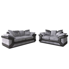 DINO BLACK/GREY SOFA SET