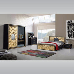 VIGAS BLACK&GOLD BEDROOM SET