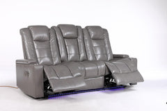 Orlando Electric Leather Sofa (Black, Grey ,Brown) /LED LIGHTS/WIRELESS CHARGER