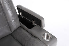 Orlando Electric Leather Sofa (Black, Grey ,Brown) /LED LIGHTS/WIRELESS CHARGER