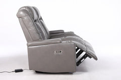 Orlando Electric Leather Sofa (Black, Grey ,Brown) /LED LIGHTS/WIRELESS CHARGER