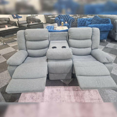 Fabric Grey Recliner Sofa Set