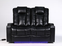 Orlando Electric Leather Sofa (Black, Grey ,Brown) /LED LIGHTS/WIRELESS CHARGER