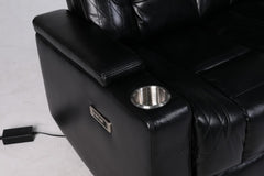 Orlando Electric Leather Sofa (Black, Grey ,Brown) /LED LIGHTS/WIRELESS CHARGER