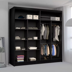 Chelsea Black Wardrobe 150cm/203cm