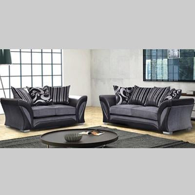 SHANNON 3+2 SOFA BLACK/GREY