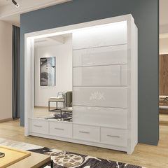 High Gloss Sycylia Wardrobe 150cm/208cm/255cm